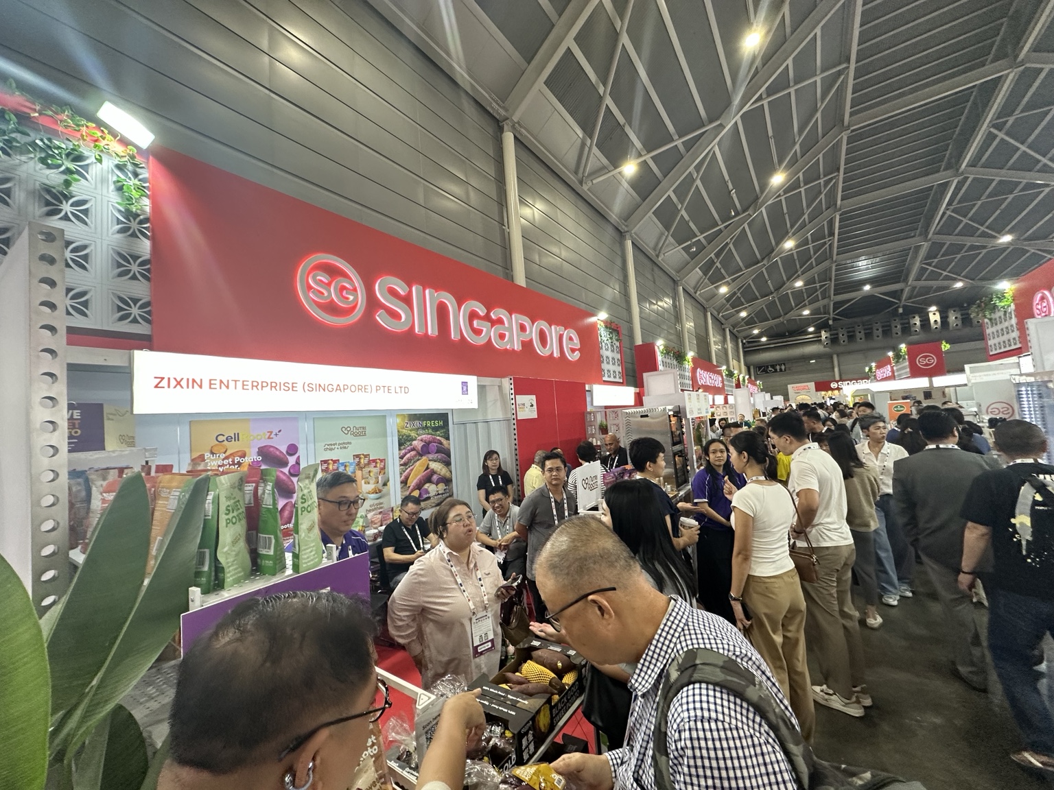 Visitors at the Singapore pavilion